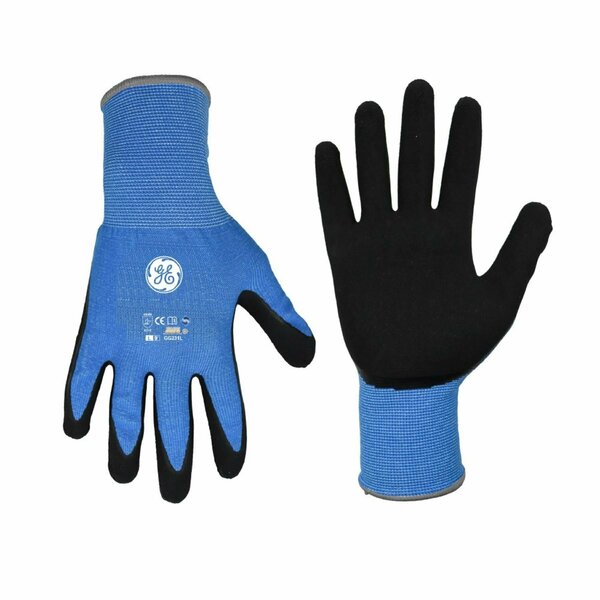 Ge Foam Nitrile Black Dipped Gloves, 13GA, 1 Pair, M GG231MC